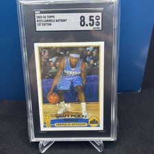 Carmelo Anthony Topps 2003-04 1st Edition Rookie Card #223 - RC Graded SGC 8.5