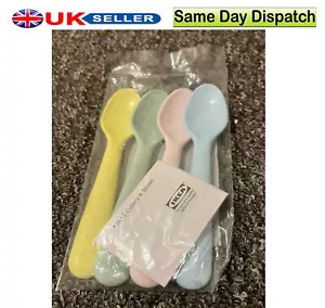 IKEA KALAS Kids Cutlery Plastic Spoons Strong SEALED UNOPENED 4pcs High Quality - Picture 1 of 11