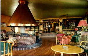 Mon Desir Dining Inn Restaurant Lobby Central Point Oregon Vintage Postcard   - Imagen 1 de 2