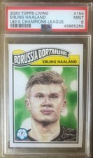 2020 Erling Haaland PSA 9 MINT - TOPPS LIVING UEFA Champions League #154