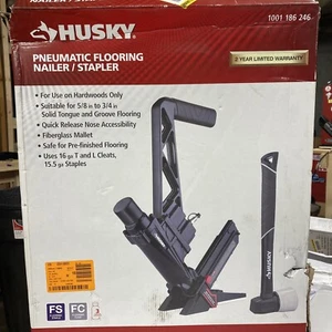 Husky Pneumatic 3-in-1 15.5-Gauge & 16-Gauge 2 in. Flooring Nailer & Stapler - Picture 1 of 6