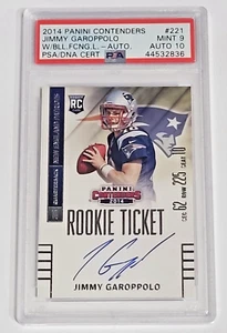 2014 Contenders Jimmy Garoppolo Rookie Ticket Auto RC W/Ball Facing Left PSA 9 - Picture 1 of 2