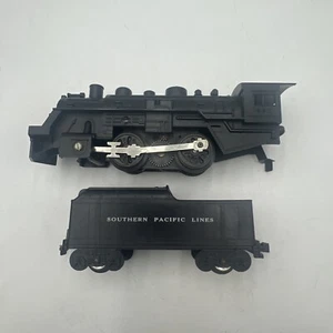 MARX O O27 GAUGE 0-4-0 SOUTHERN PACIFIC LINES LOCOMOTIVE #490 & TENDER - TESTED - Picture 1 of 18