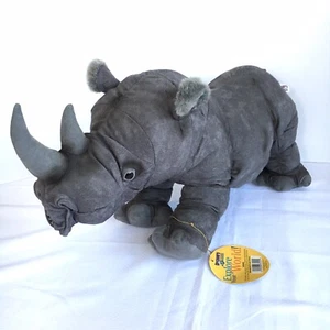 Discovery Channel Nature Wildlife Umfolo Spitzmaulnashorn 22 Zoll Plüsch 1999 nicht mehr produziert selten - Bild 1 von 12