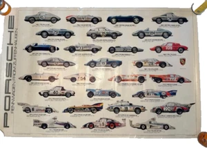 1978 Porsche AQ Rennwagens Zuffenhausen Poster Vintage RARE GIft Man Cave Racing - Picture 1 of 11