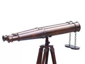 SIFAAT WORLD 62" Floor Standing Admiral's Antique Copper Magnifying Binoculars - Picture 1 of 4