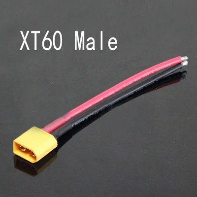 1X XT60 Male Connector 10CM Silicon Wire 14AWG Lithium battery modified cable RC - Image 1 of 4
