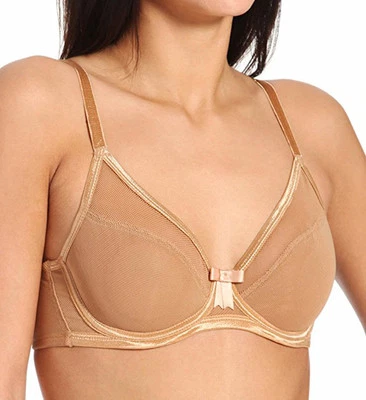 Claudette Fishnet Scoop Neck Bra Goldie Women's Intimates Lingerie Underwear New - Image 1 of 2