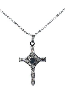 DAS GEBET KREUZ HALSKETTE KIND mit österreichischen Kristallen Geschenk NEU IN GESCHENKBOX - Bild 1 von 6