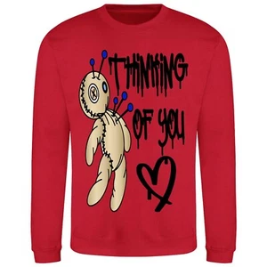 Thinking Of You Voodoo Doll, Sweatshirt XS - 5XL, Love Supernatural Revenge Gift - Picture 1 of 20
