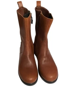 Baffin Cambridge Women Barley Leather Mid Calf Boots Size 8 Brown NEW - Picture 1 of 9
