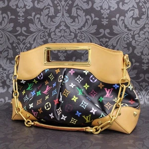 LOUIS VUITTON MONOGRAM Multicolor Noir Judy MM Shoulder Bag Handbag #9 Rise-on - Picture 1 of 21
