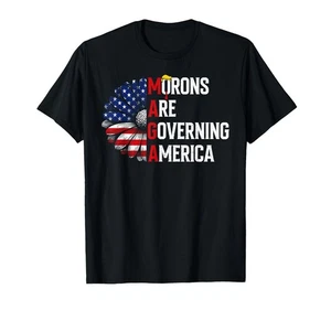 Herren T-Shirt Medium MAGA Morons Are Governing America schwarz - Bild 1 von 1