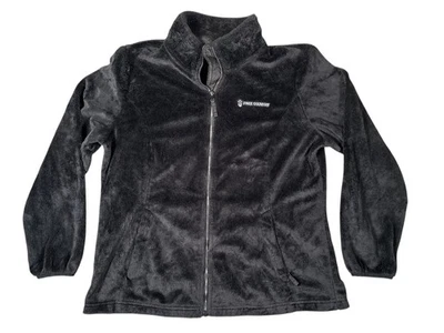 Pullover Free Country Fleece para mujer XL negro cuarto cremallera manga larga suave cálido Foto 1 de 4