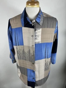 Alia Woman’s Size 16 3/4 Sleeve Button Up Top -3830 - Picture 1 of 5