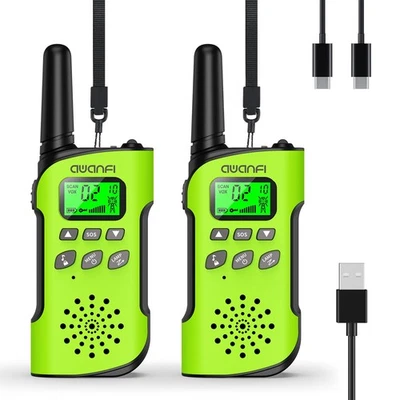 AWANFI Walkie Talkies for Kids Rechargeable, Long Range Walkie-Talkie with