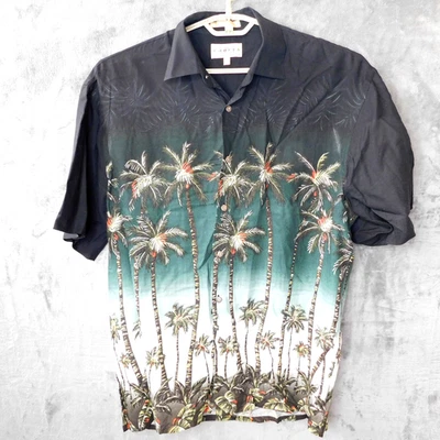 Campia Moda Shirt Mens M Hawaiian Palm Tree Tropical Pineapple Ombre Aloha Rayon - Image 1 of 4