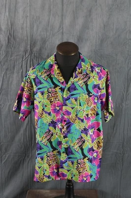 Camisa hawaiana vintage - patrón floral abstracto de Hilo Hattie - XL para hombre Foto 1 de 4
