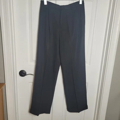 Ralph Ralph Lauren RRL Pants Womens 6 Black Dress Trousers Pleated Cuffed Hem - Image 1 of 4