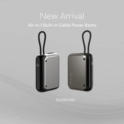 Banco de alimentación ultra compacto NINE QUILATES (10K, 30 W, cable incorporado) Foto 1 de 4