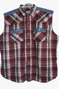 LEGENDARY WHITETAILS MEN'S SLEEVELESS PLAID SHIRT/SIZE 3XL/PRE-OWNED - Picture 1 of 2