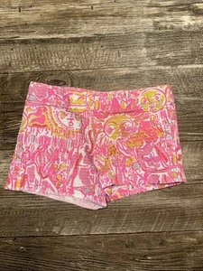Lilly Pulitzer Print Pink Design Shorts Girls Size 5 EUC - Picture 1 of 10