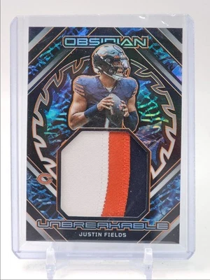JUSTIN FIELDS 2023 OBSIDIAN UNBREAKABLE PATCH ORANGE ETCH /49 Q5700 - Image 1 of 2