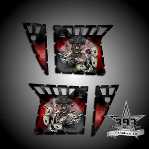 Pro Armor Door Graphics Kit Polaris RZR XP 900 RZR S 800 07-14 Outlaw Red - Picture 1 of 1