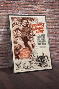 Tarzans Savage Fury 1957 Movie Poster Framed - Picture 1 of 1