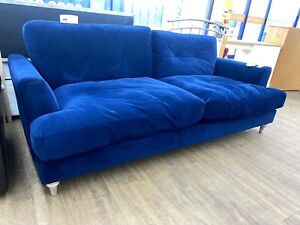 DFS Blue Velvet Sofa