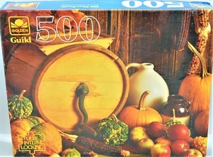 Harvest Still Life 500 Piece Jigsaw Puzzle by Guild Made in USA - Picture 1 of 3