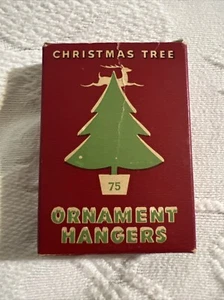 Antik Vintage Weihnachtsschmuck Aufhänger National Lametta Manufacturing Co Box - Bild 1 von 6