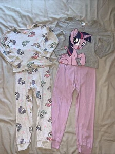 H&M Age 2-4 Years Girls Pyjama Set Bundle PJs My Little Pony & Unicorn (d84) - Picture 1 of 11