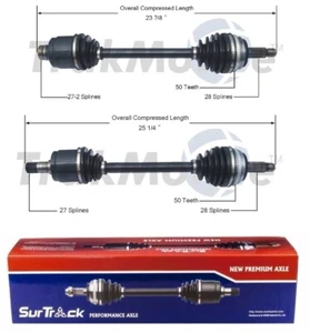 Pair of Front CV Joint Axle Shafts for Honda CR-V 1997-2001 SurTrack Set - Picture 1 of 1