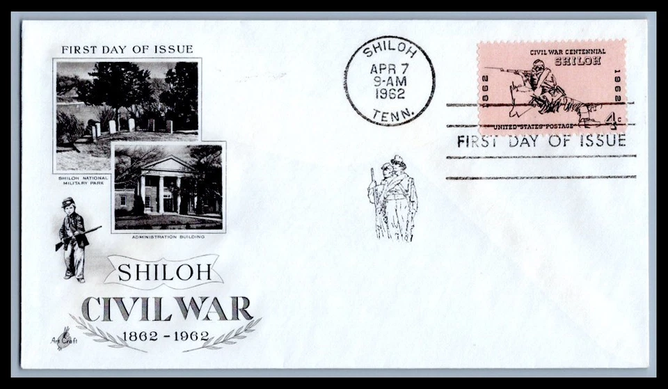 US FDC # 1179 4c Battle of Shiolo ArtCraft   1962, 9p437 - Image 1 of 1