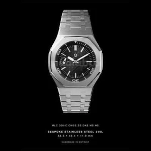 MLC Bespoke Black/Silver Custom Casio G-Shock GA2100 Mod Watch Casioak Gift Man - Picture 1 of 9