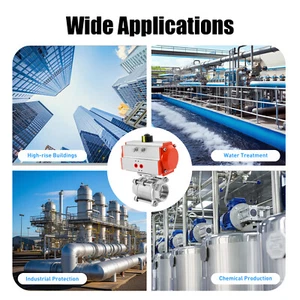 Válvula de bola neumática accionada por aire de 2" 1000 PSI válvula de bola de doble acción 3-8 bar - Imagen 1 de 9