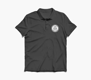 100% Cotton Black Polo Shirts (Add Your Logo) One Color Only (Size -XS) - Picture 1 of 1