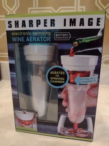 NIB Sharper Image Electronic Spinning Wine Aerator Battery Operated LED Lighting - Picture 1 of 5