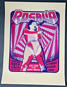 ROSALIA Austin City Limits Original Concert Poster 2019 Signed #'d Latin Star - Picture 1 of 1