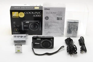 【MINT+++BOXED】Nikon COOLPIX A300 Black 20.0MP 8x Compact Digital From JAPAN - Picture 1 of 12