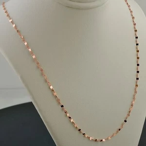 10K ROSE GOLD 1.9MM POLISHED MARINE LINK NECKLACE - Picture 1 of 4