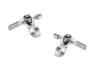 DIA-COMPE ENE CICLO ENE Thumb Shifter 2-3 Left, 8-9-10 Right Pair Silver - Picture 1 of 4