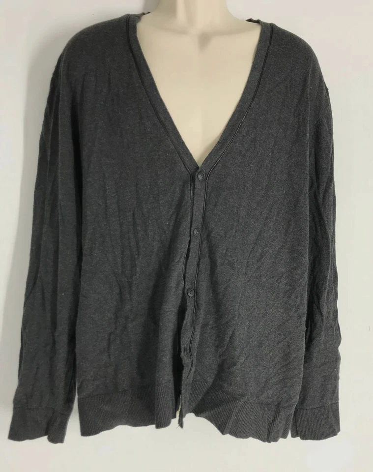 $79 Inc International Concepts Men's Gray Long-Sleeve Button Cardigan Size XXL - Image 1 of 1