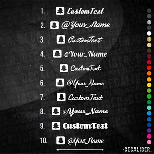 Pegatina de estilos de script de texto personalizado de Snapchat - muchos colores tamaños mango de nombre de usuario - Imagen 1 de 28