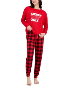 Jenni Women's 2-Pc. Long-Sleeve Packaged Pajamas Set (Buffalo Check, Large) - Picture 1 of 3