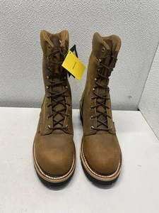 Chippewa Men's US 11EEE Super DNA 9in Waterproof Plain Logger Work Boots 59406 - Picture 1 of 9
