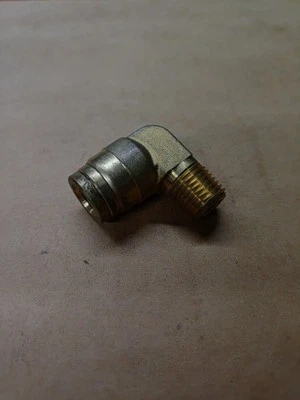 Parker 169PTCNS-6-4 Brass DOT Fitting Elbow 3/8" OD Push-to-Connect to 1/4 NPT - Image 1 of 2