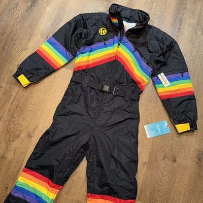 Tipsy Elves Traje de Esquí Traje de Nieve Una Pieza Babero de Nieve Trituradora de Medianoche Nuevo con Etiquetas Hombres Grande Foto 1 de 4