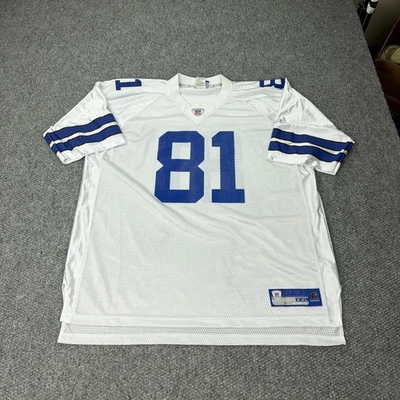 Camiseta deportiva de los Dallas Cowboys para hombre 2XL blanca azul NFL fútbol Terrell Owens 81 Reebok Foto 1 de 4